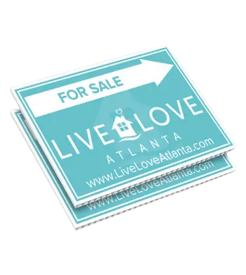 2-Sided Standard Yard Sign Kit - 18" by 24" - Full Color, Stands Included
